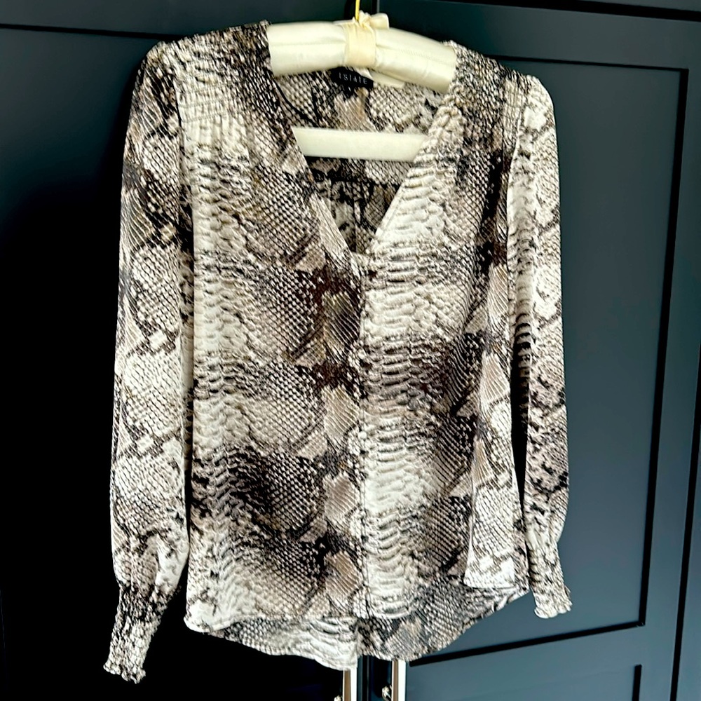 1. State fabulous snake print blouse